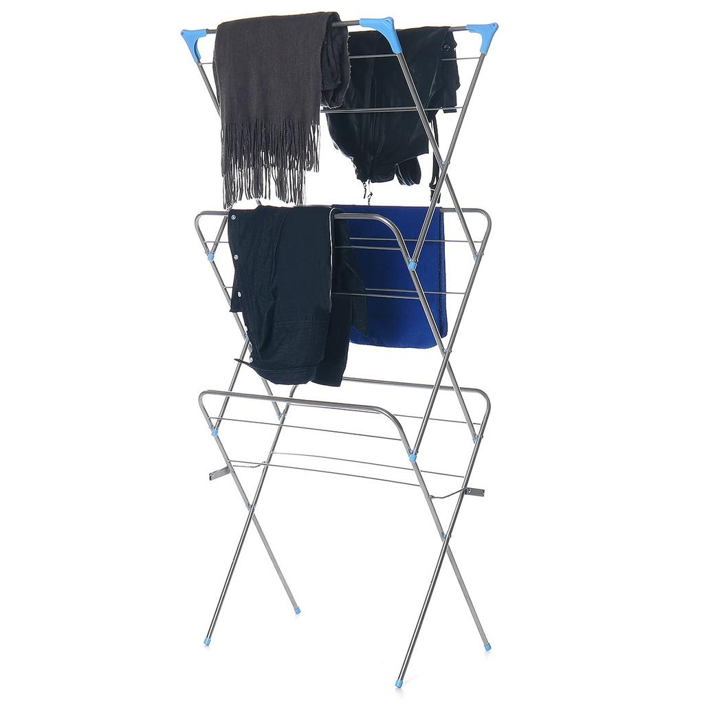 Buy 3 Tier Folding Clothes Drying Airer Rack Indoor Outdoor Laundry Dryer Concertina at