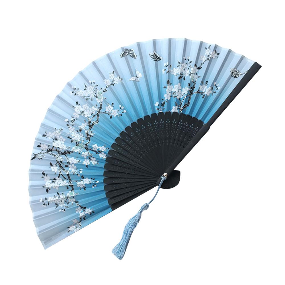 

7-дюймовый складной веер в китайском стиле, маленький веер, реквизит для ципао, старинный веер, веер из ткани в стиле шинуазри в стиле ретро с деревянным декором CRAFT