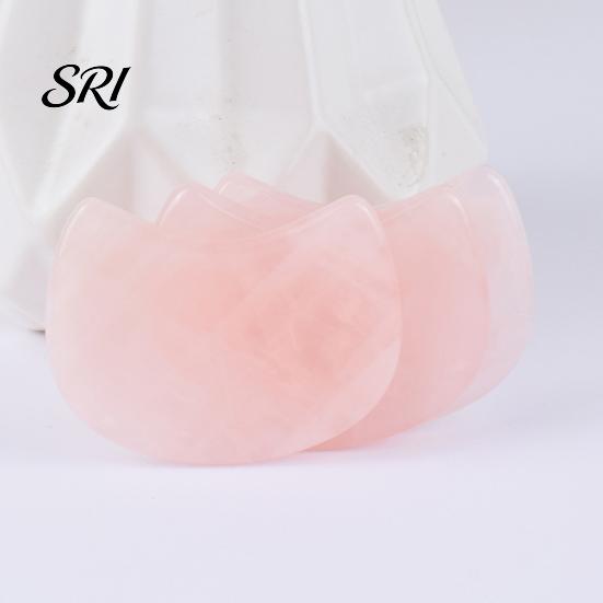 Sensitive Skin Gua Sha Pink Quartz Scraping Board Cat Head Shape Facial Massage Tool for Lifting Jawline Contour Massager Firming V-Face Line Relieves