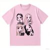 2025 New Korean Kpop BP Pink Girls Graphic Harajuku T Shirts Loose and Comfortable Heavy Cotton Tee Women's Fashion Casual Top