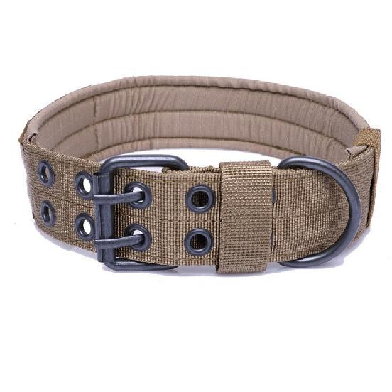 Tactical Military Adjustable Dog Training Collar Nylon Leash MetalBuckle M-XL