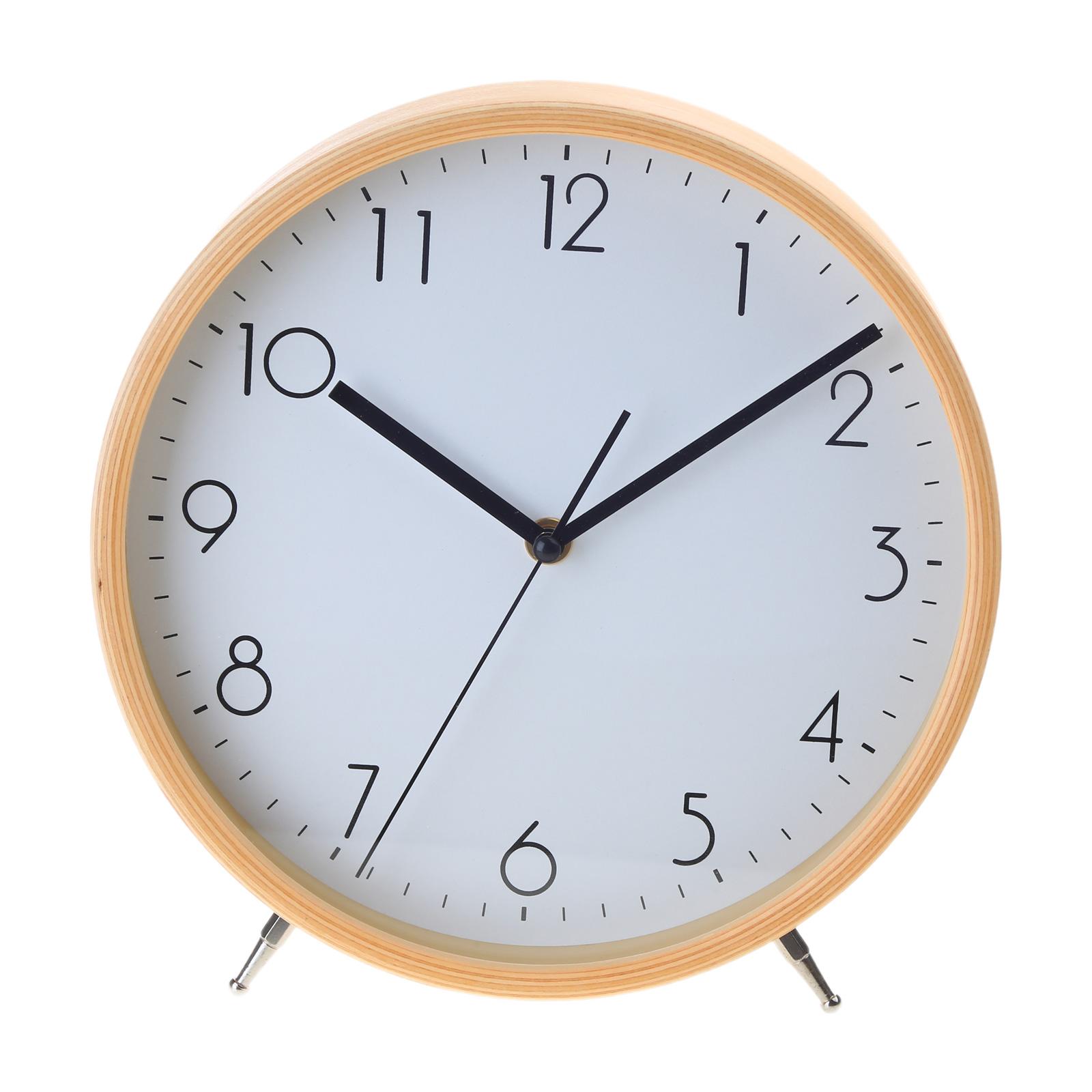 

Европейские деревянные аналоговые настольные часы декоративные часы легко читаемые тихие настольные часы на батарейках для спальни дома 4