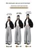 Spring 2026 Women's American-Style High-Waisted Curved Blade Sweatpants - Loose Fit, Wide-Leg, Casual Sports Trousers.