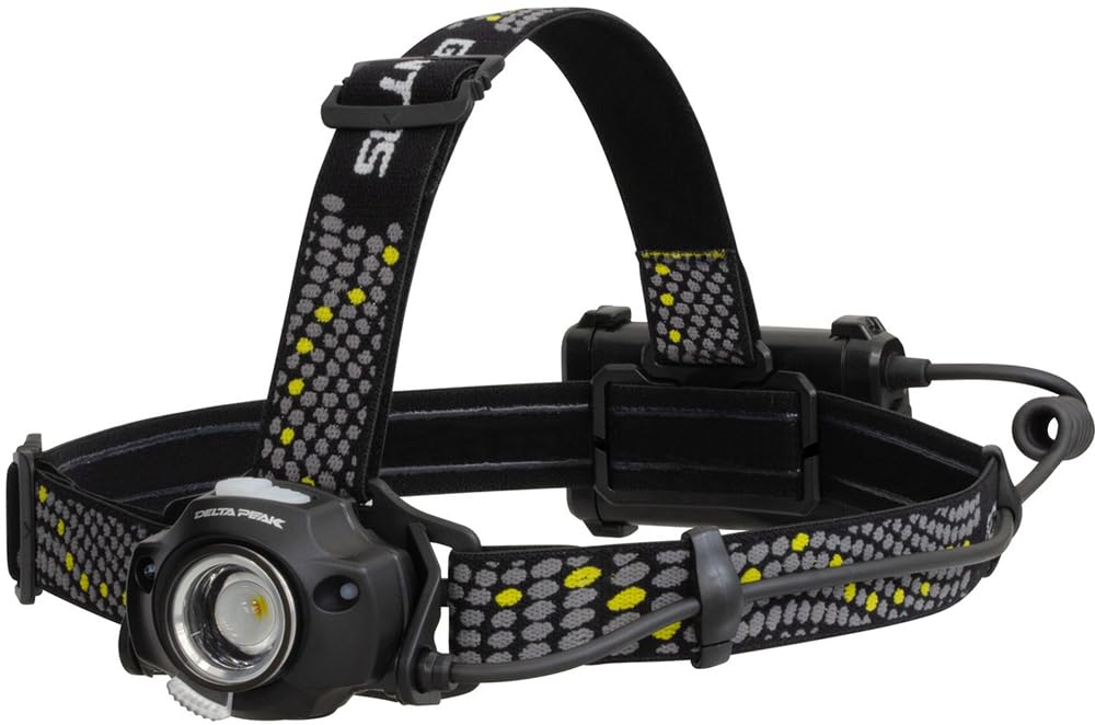 GENTOS LED USB 670 Hours of Operational Run Rear View Requires a Rechargeable Battery or 3 AA Batteries Delta Peak Headlamp, Rechargeable, Lumens, 4.5