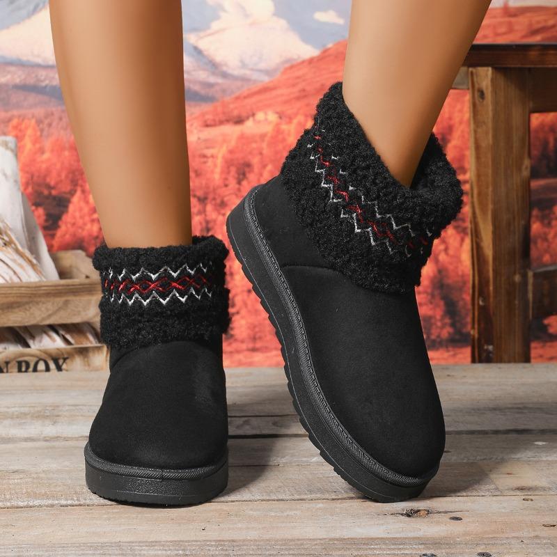 2025 Winter Fleece-Lined Thermal Snow Boots New Arrival Oversized Cuffed Casual Thickened Short Boots