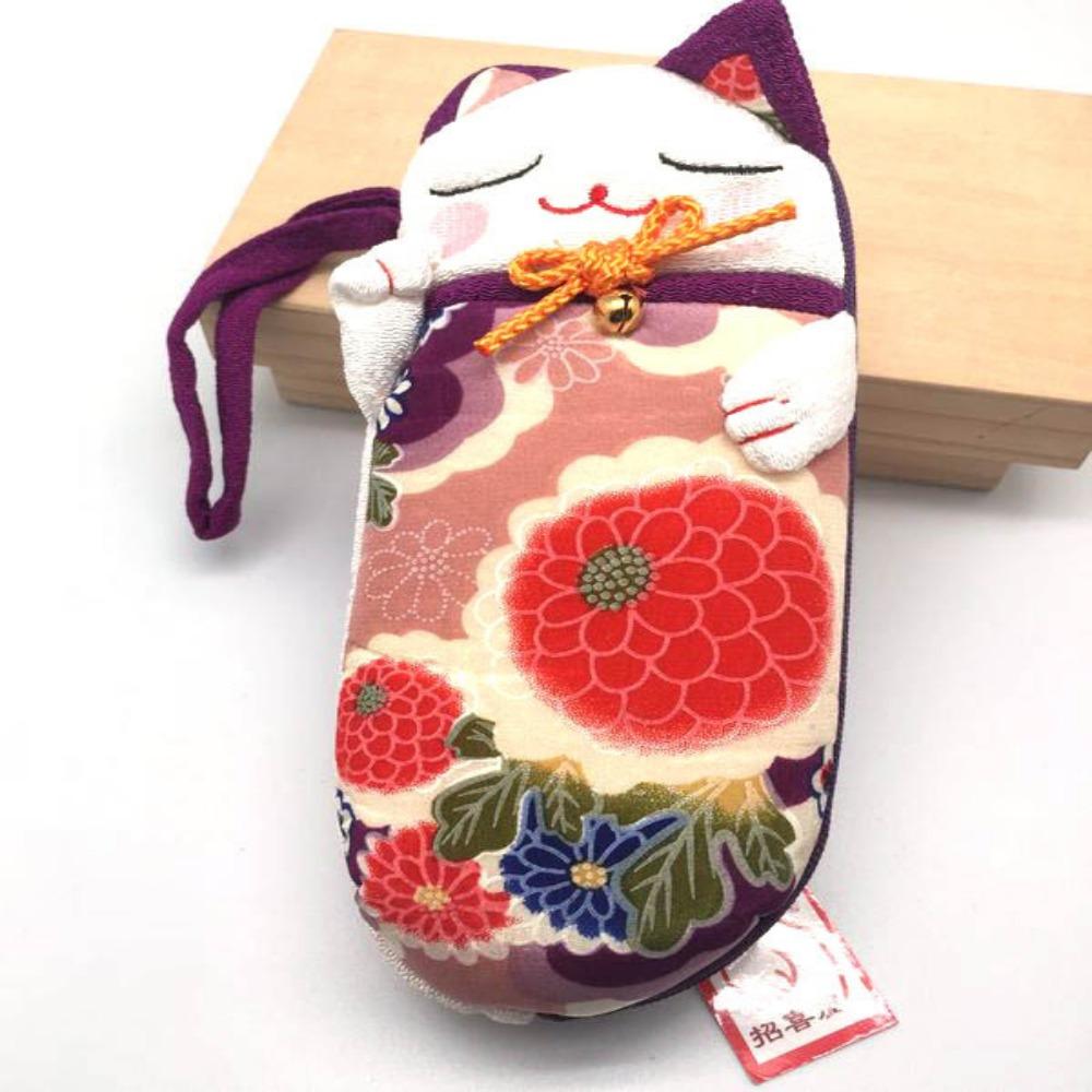 Lucky Eyewear Bag Eyeglasses Glasses Case Spectacle Box Sunglasses Pouch Fortune Cat