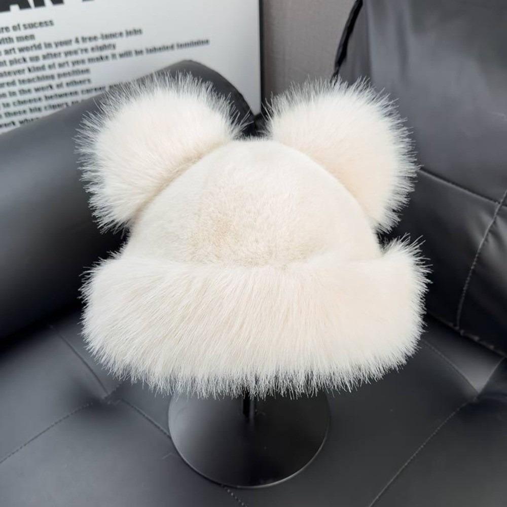 

Windproof Fisherman Hat Warm Pullover Cap New Bucket Hat Outdoor Sports бежевий