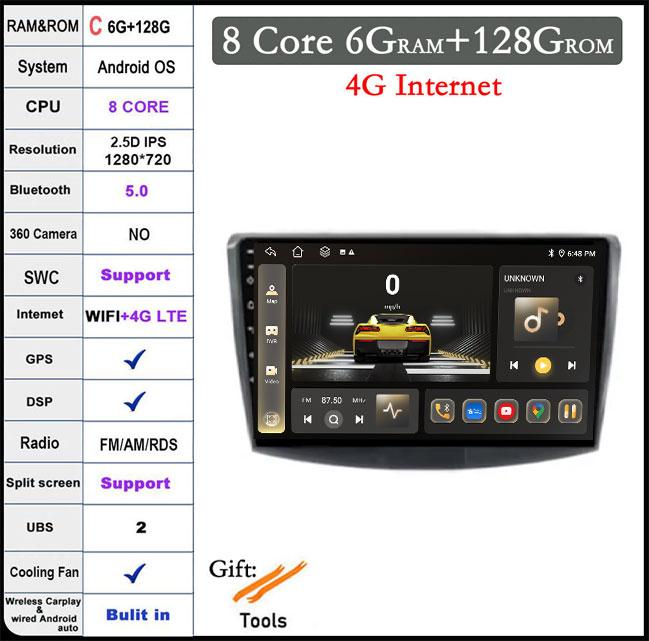 For Volkswagen VW Passat B6 B7 CC 2007-2016 Android 14 Car Radio Carplay Autoradio Player Stereo Video Multimedia GPS Navigation