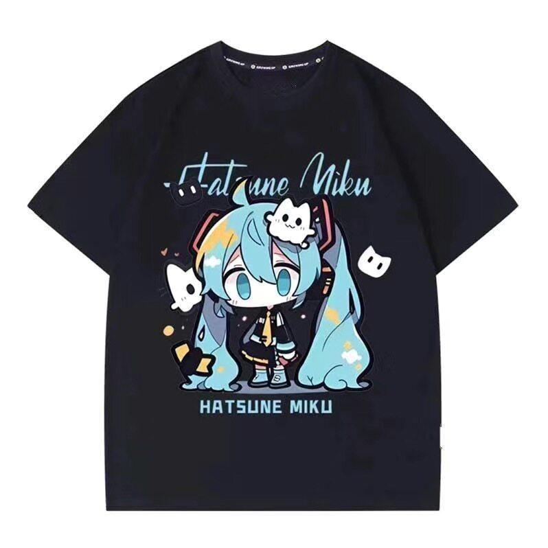 Anime Short Sleeved Tshirt First Tone Co Naming Surrounding Future MIKU Boys and Girls Loose Students In Summer