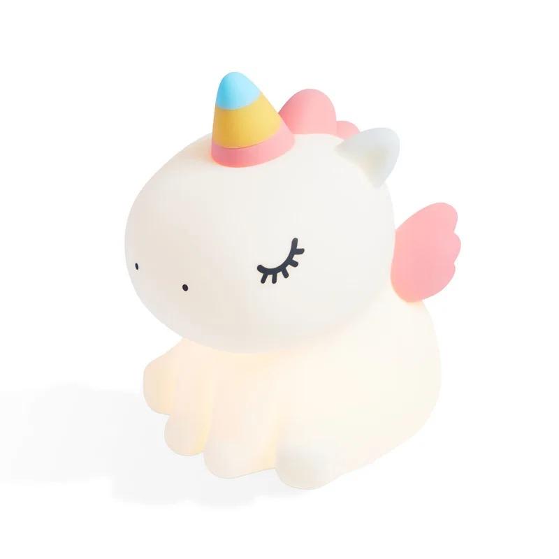 Led Night Light Cute Cartoon Animals Silicone Lamp For Children Kid Touch Sensor Timing Usb Rechargeable For Birthday Gifts