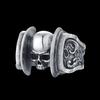 Dropshipping Men's Calvarium Skull Ring Gothic 316L Stainless Steel Biker Ring Motorcycle Band Jewellery Party Gift OSR734