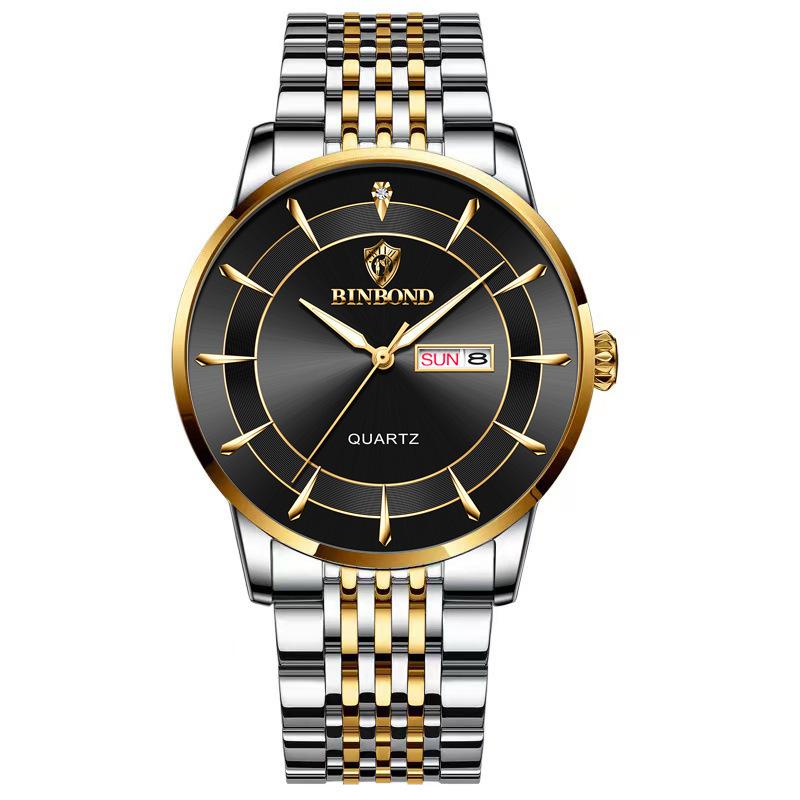 Top Brand New Fashion Men's Watch Alloy Octagon with Screw Decorative Ring Quartz Movement Amazon Explosions