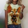 Kawaii Funny Animal Graphic Women's T Shirts Casual Oversize Short Sleeve Top Female Fashion Clothing Ladies