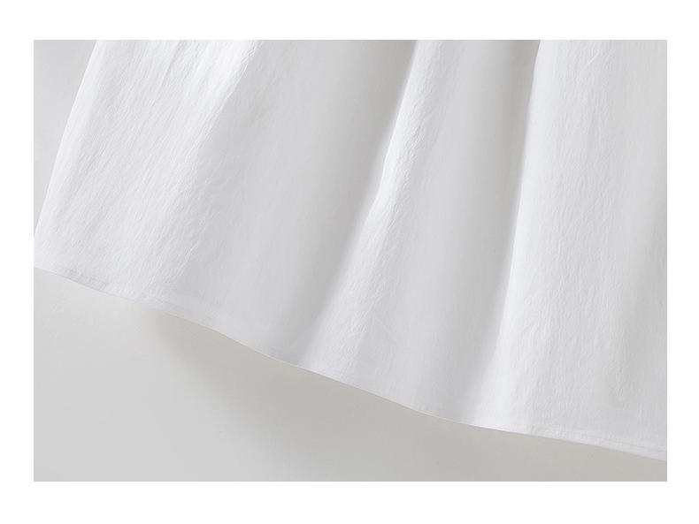 Rong Tai Women's Spring 2026 A-Line Cotton Skirt - Breathable Elastic Waist with Large Hem