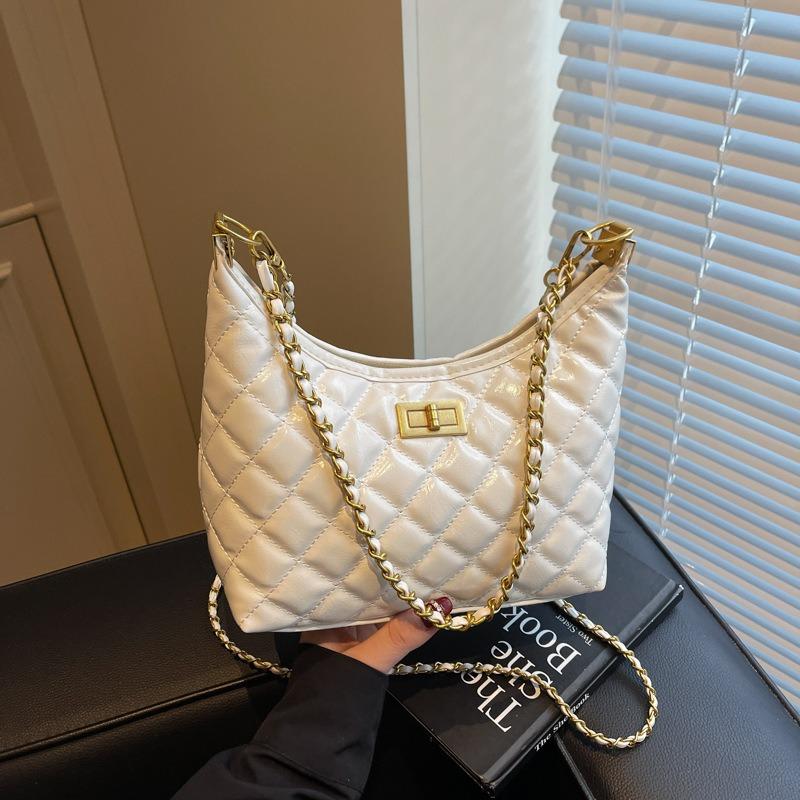 Underarm Bag Women's Large-capacity Autumn New Niche Diamond Chain Bag Fashionable Shoulder Crossbody Small Square Bag