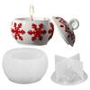 Christmas Candle Cup Dropper Mold Christmas Candle Holder Mold With Snowflake Design DIY Silicone Candle Holder Jewelry Box Mold