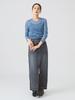 Ray Beams Women's Long Sleeve Tee with Sheer Center Seam, Blue, Free Size