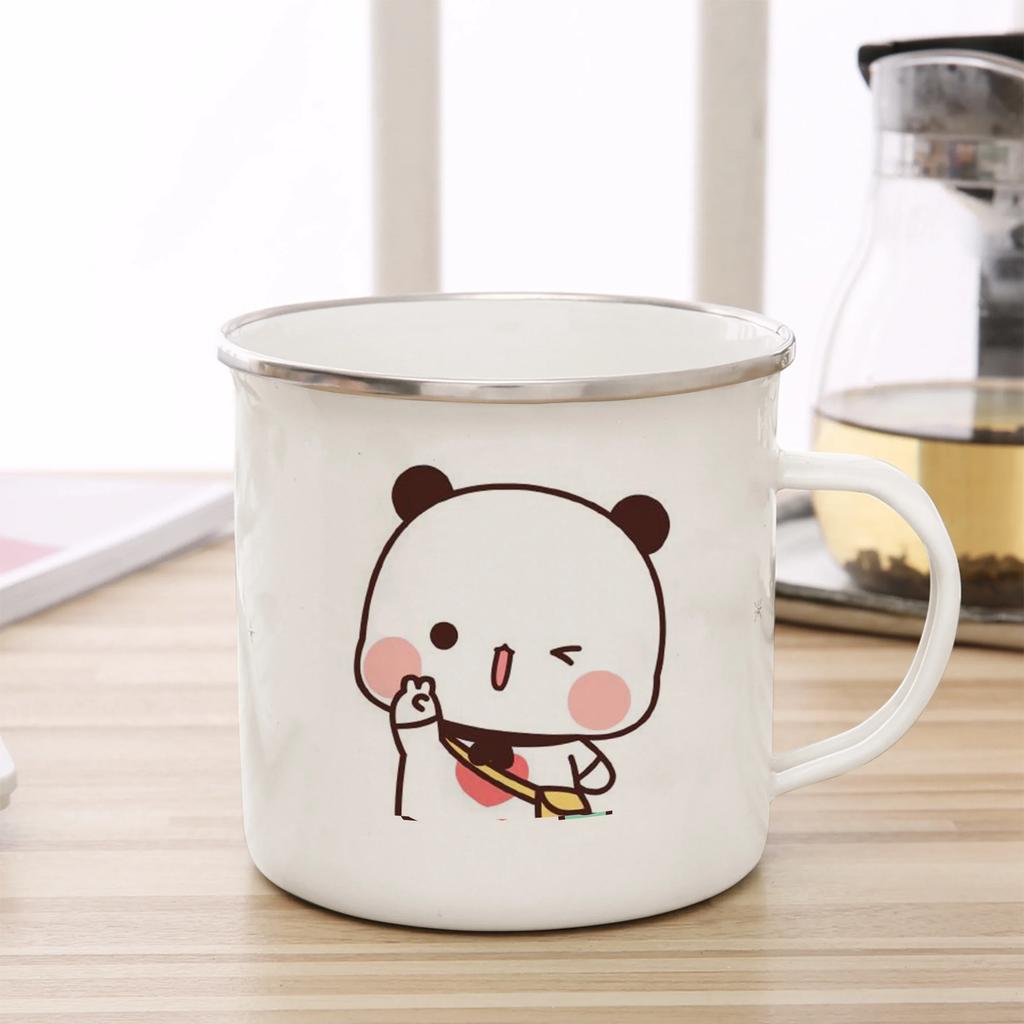 Funny Mugs Coffee Cups Cartoon Milk Mocha Bear Boob and Doodle Enamel Cup Mug Mug for Tea Drinkware Personalized Beer Travel Bar