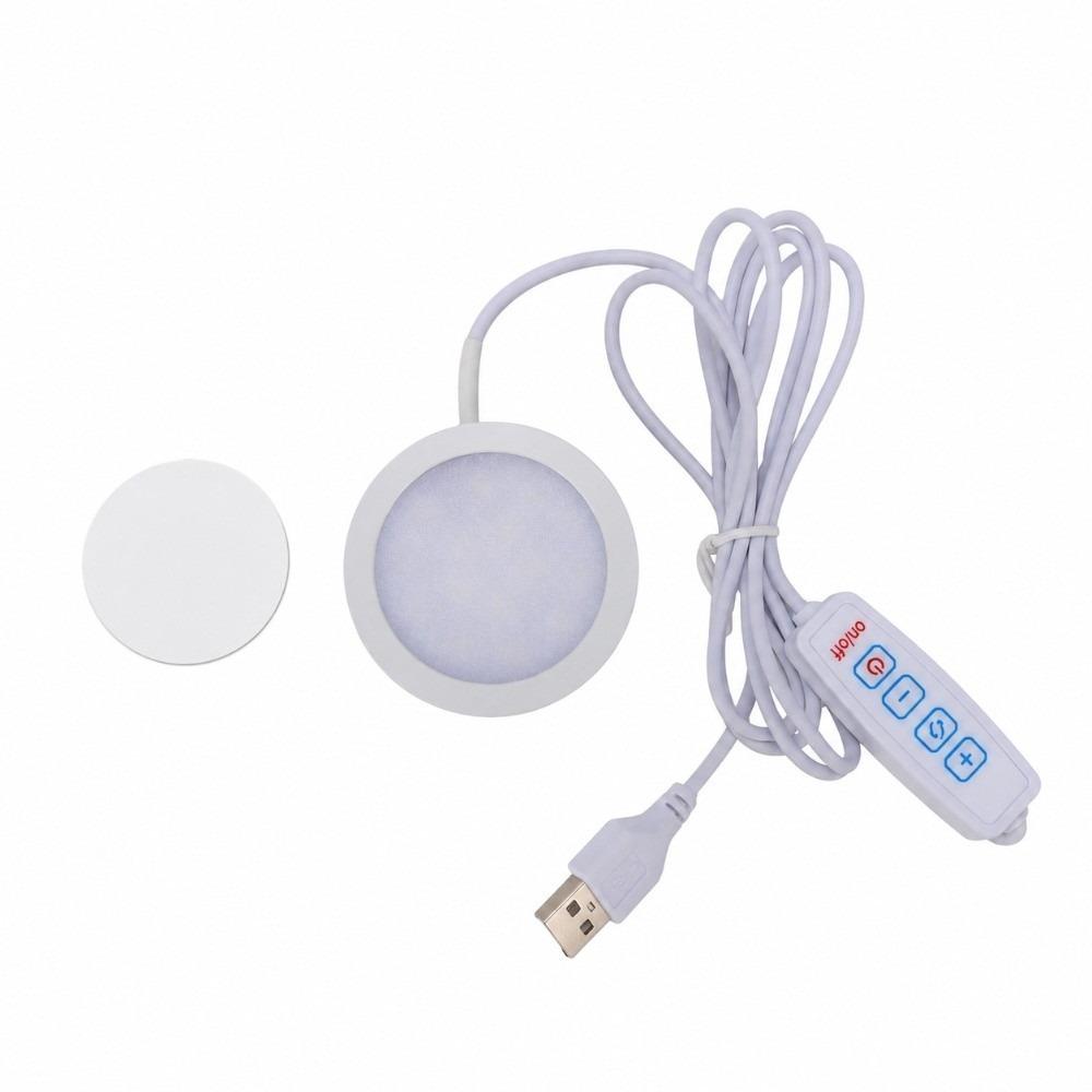 3W Mini Spotlight Aluminum Alloy Display Case Lamp Compact USB Puck Light Campus Desk Lighting