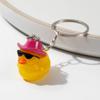 Cute Duck Keychain with Hat Handmade Yellow Duck Pendant Keychain/Earrings Eye Catching Pendant for Women and Kids