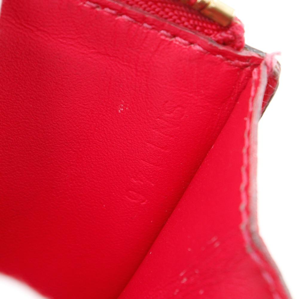 Louis Vuitton Pochette Cle NM Coin Purse M90312 Hot Pink Pink Monogram Vernis Women Used