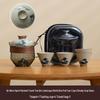 Portable Hand-Painted Travel Tea Set with One Pot and Four Cups – Perfect Business Gift