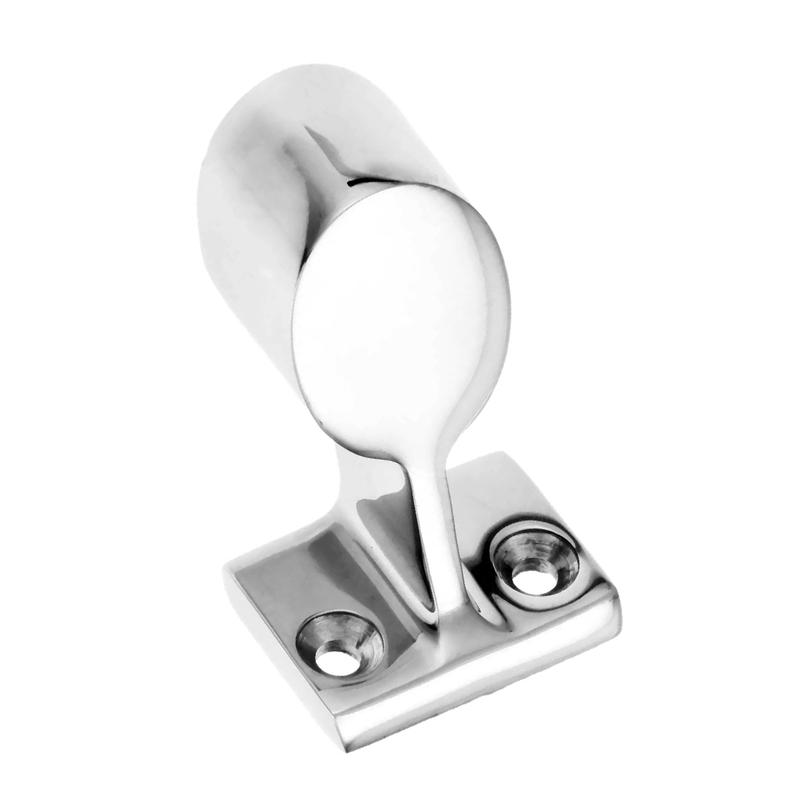 2Pcs Marine Boat 1" 25mm 60 Degree End Base Stanchion Hand Rail Fitting Silver 316 Stainless Steel