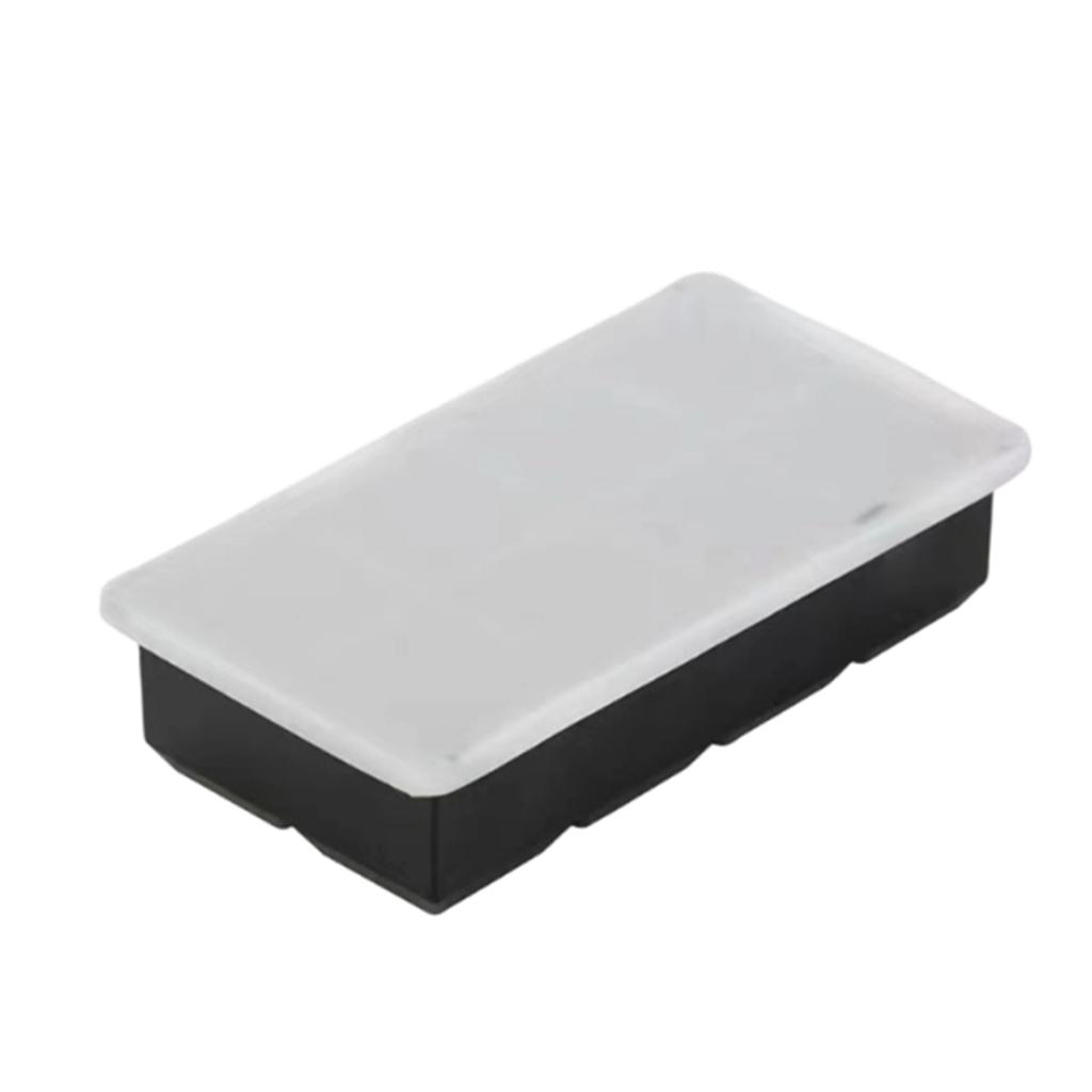 Square Ice Mold Tray With Lid, Silicone Ice Mold, Whiskey Square Ice Mold, Stackable With Lid, Easy To Release (Black).