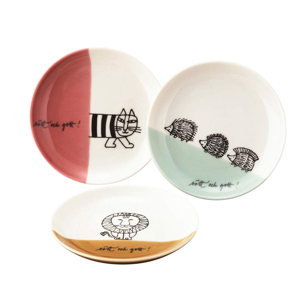 Lisa Larson Dinnerware Set of 3 Small 14cm "Po Platz" Set, LL70-129, Plates, Approx.
