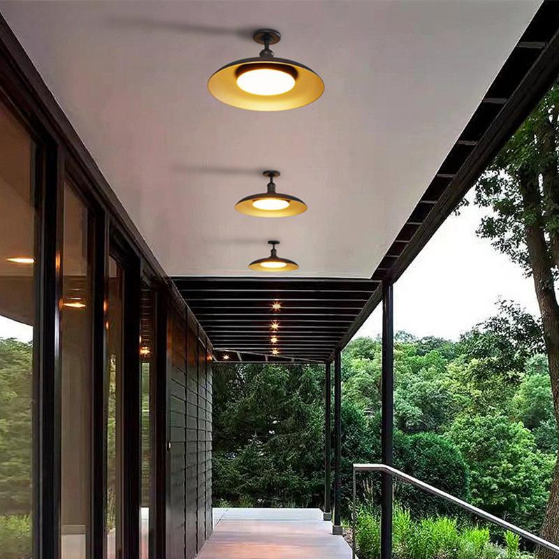 Outdoor Waterproof Industrial Ceiling Light for Entrance, Hall, Porch, or Balcony - New Minimalist Style.