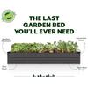 Galvanized Raised Garden Beds Outdoor 8×4×1 Ft Planter for Gardening Vegetables Flowers Large Metal Garden Box with Patented To