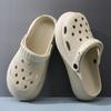Hole Shoes Men's Summer Wear Thick-soled Heightened Non-slip Casual Beach Non-smelly Feet Wear-resistant Breathable Sandals