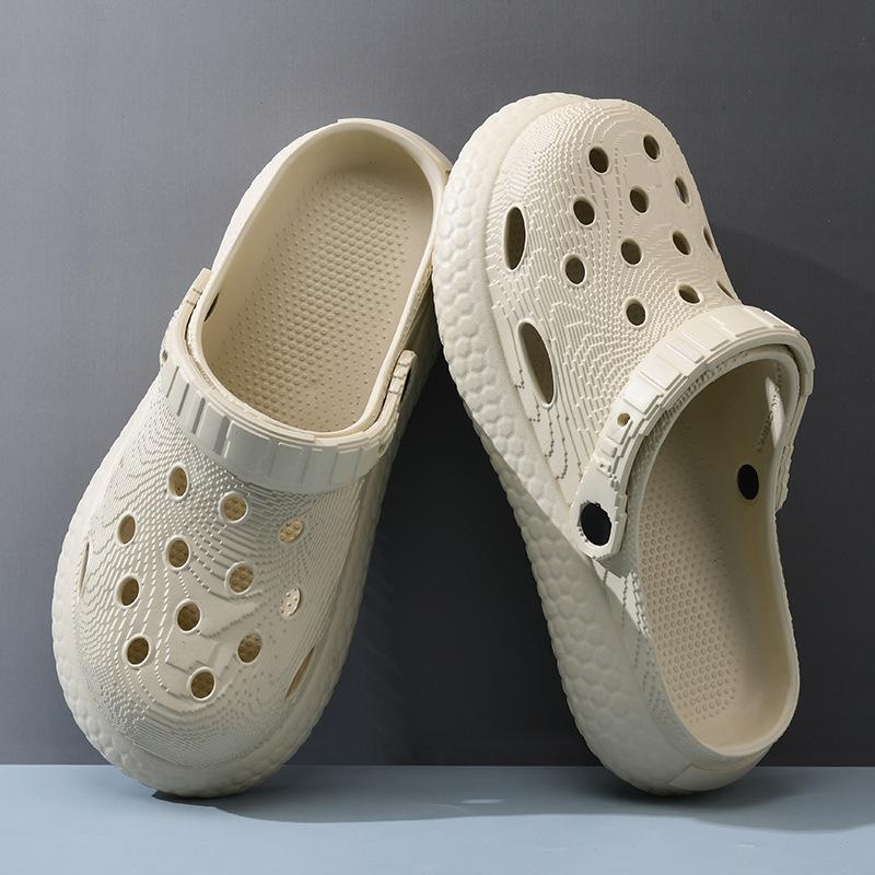 Summer new men's casual hole shoes platform non-slip eva fashion round head indoor and outdoor beach bag head sandals