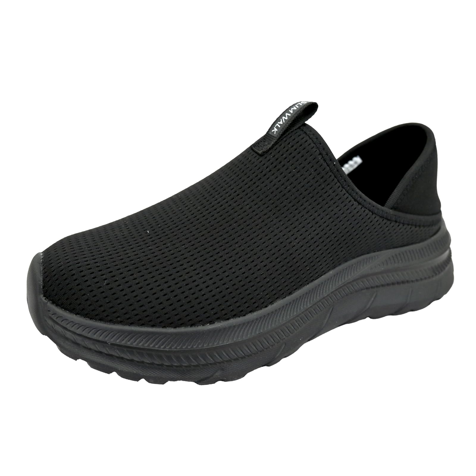 

[Slimwalk] Nurse Shoes, Slip-on, Foldable Heel, Lightweight, Wide Fit (4E), All Black, 24.5cm
