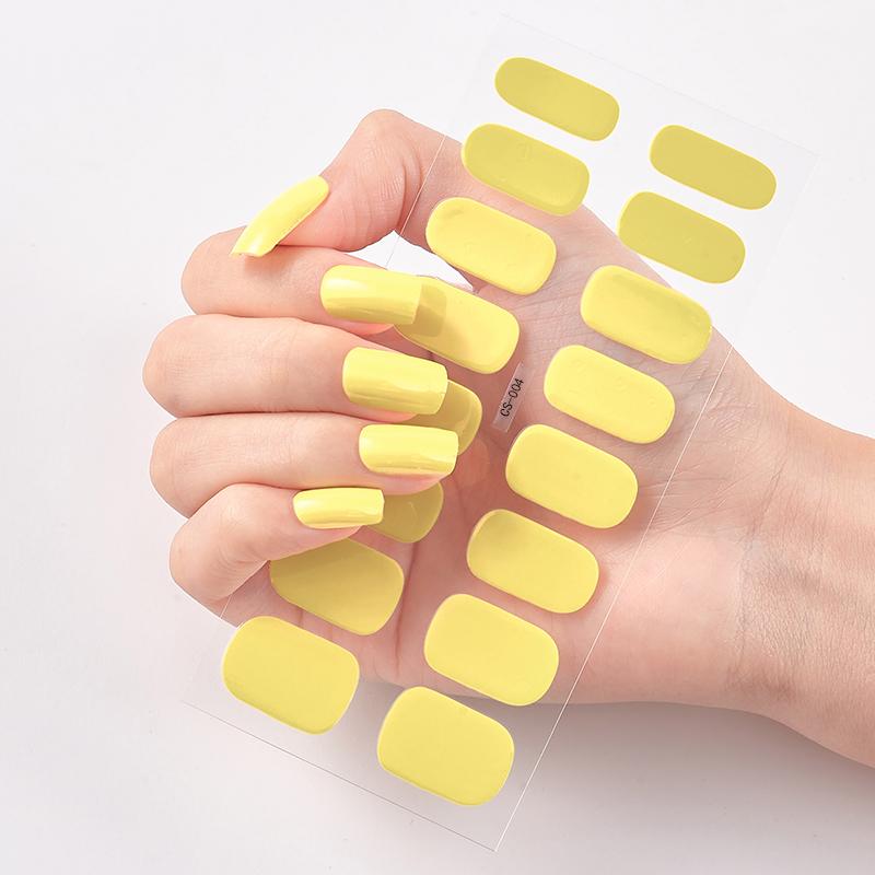 Sell Fast Gel Nail Stickers Soild Nail Gel Wraps Pure Long Lasting