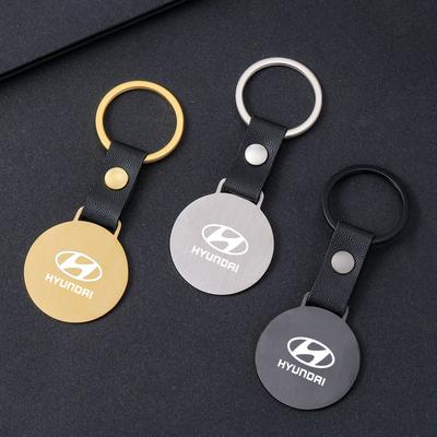 Legierung Leder Auto Logo Schlüsselanhänger Schlüsselkette Anhänger Für Hyundai i30 ix35 ix25 i20 solaris accent tucson Innenraum Auto Zubehör