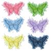 1PC Cloth Patch DIY Iron-on Patch for Clothing Bags Sew-on Badge Big Butterfly Embroidered Fashion Denim with Tassel Edge