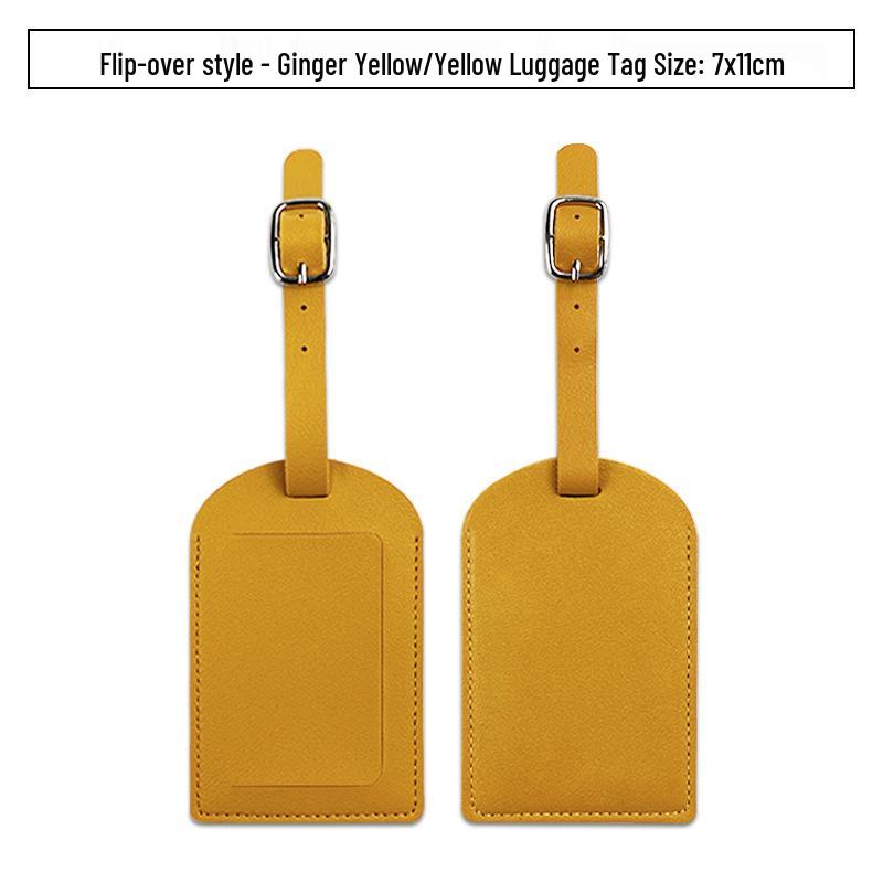 Customizable PU Leather Luggage Tag with Anti-Lost Feature and Airplane Design