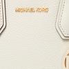 Michael Kors MK Mercer Solid Letter Logo Vintage Litchi Grain Leather Accordion Bag Women Handbags Cream 35S1GM9M2L-289