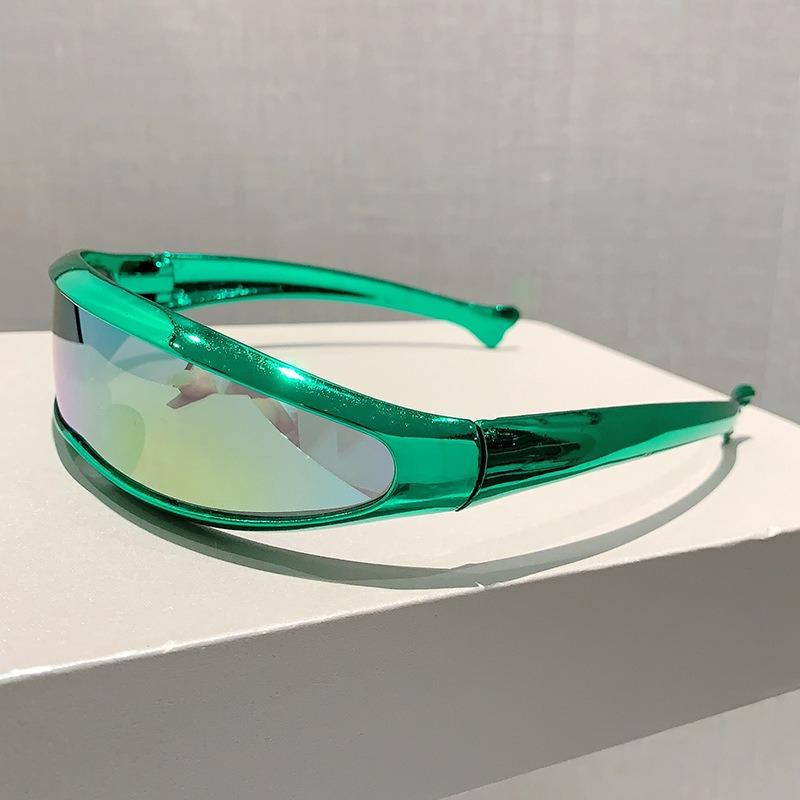 

Футуристические цельные зеркальные персонализированные гальванизированные солнцезащитные очки Женские Мужские Y2K Стимпанк Очки для рейв-вечеринки UV400