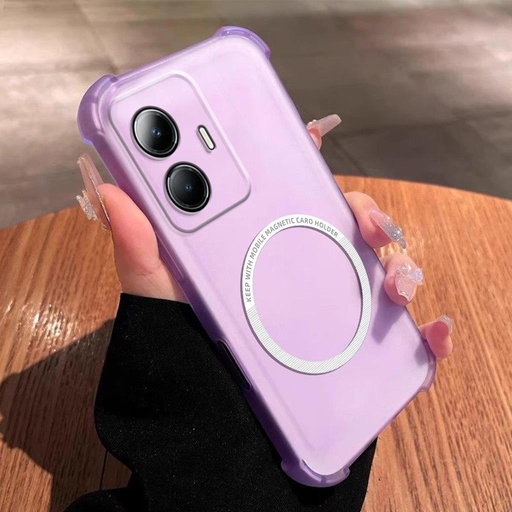 Soft Matte Candy Casing for Vivo Y77 5G Aesthetic Translucent Drop Protection Case