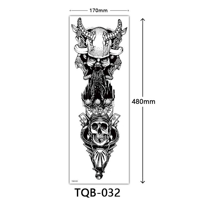 Full Arm Flower Tattoo Stickers - Large Image Design