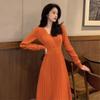 Goddess Style Knitted Sweater Dress for Women - Autumn/Winter 2023 Niche Chic