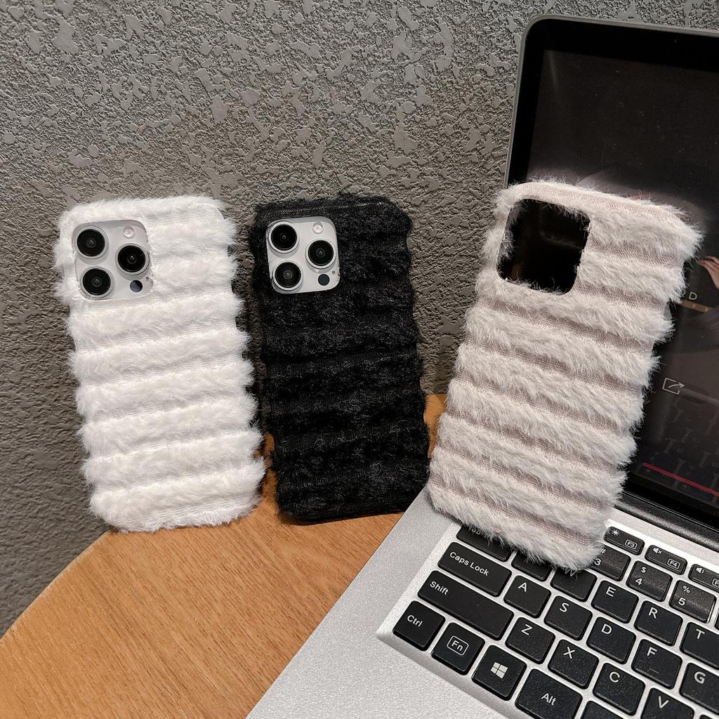 Autumn and Winter Xiaoxiangfeng Plush Is Suitable for Apple 14 Mobile Phone Case 15promax All-inclusive 12 Anti-drop Soft iPhone13 Women