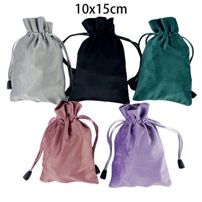 Multi-Purpose Bag with Drawstring Velvet Gift Bags Dice Storage Bag Jewelry Packaging,10*15cm Square Bag