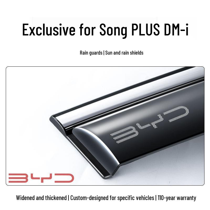 BYD Song PLUS DMI Window Rain Guard Visor - Rainproof Shield for EV