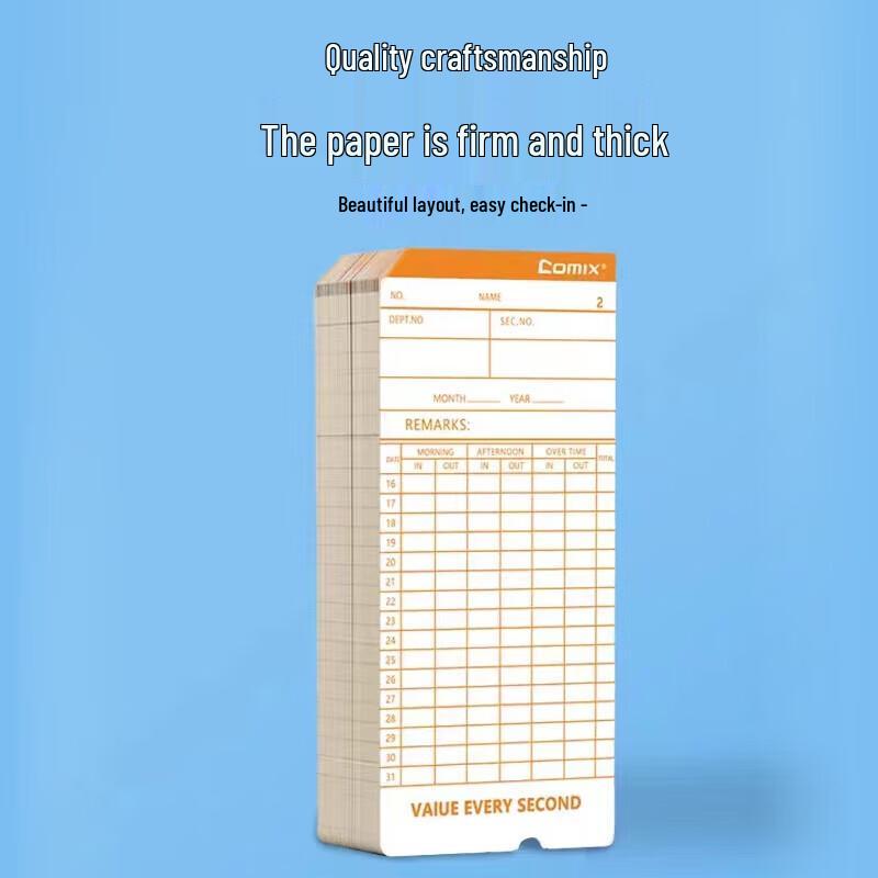 COMIX Double-Sided Time Clock Cards CN plug (adapter included)