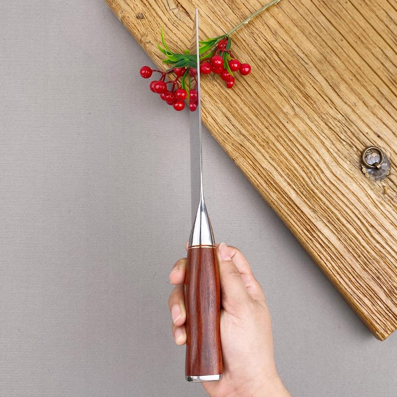 7.7 Inch Chinese Chef Knife 73-layer Damascus Steel 10Cr15Mov Blade Rosewood Handle Slicing Vegetable Cleaver Meat Kitchen Knife