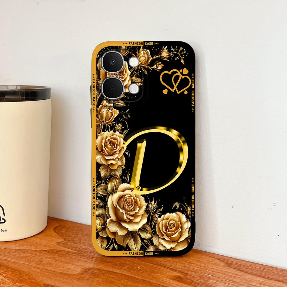 For Vivo Y500i / Y31D Phone Case Couple Letters Shockproof Full Coverage Funda For Vivo Y 31d Y 500i Soft Liquid Silicone Cover