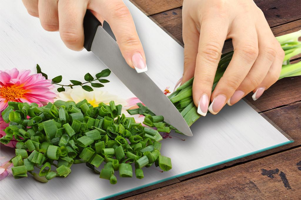 Glass stovetop protector 70x52 Flower